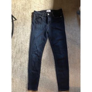 Paige Dark Wash high rise skinny jeans